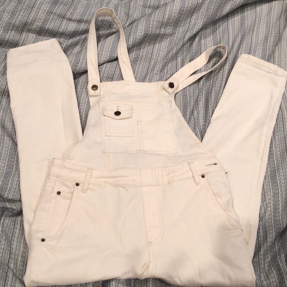 Free people white overalls